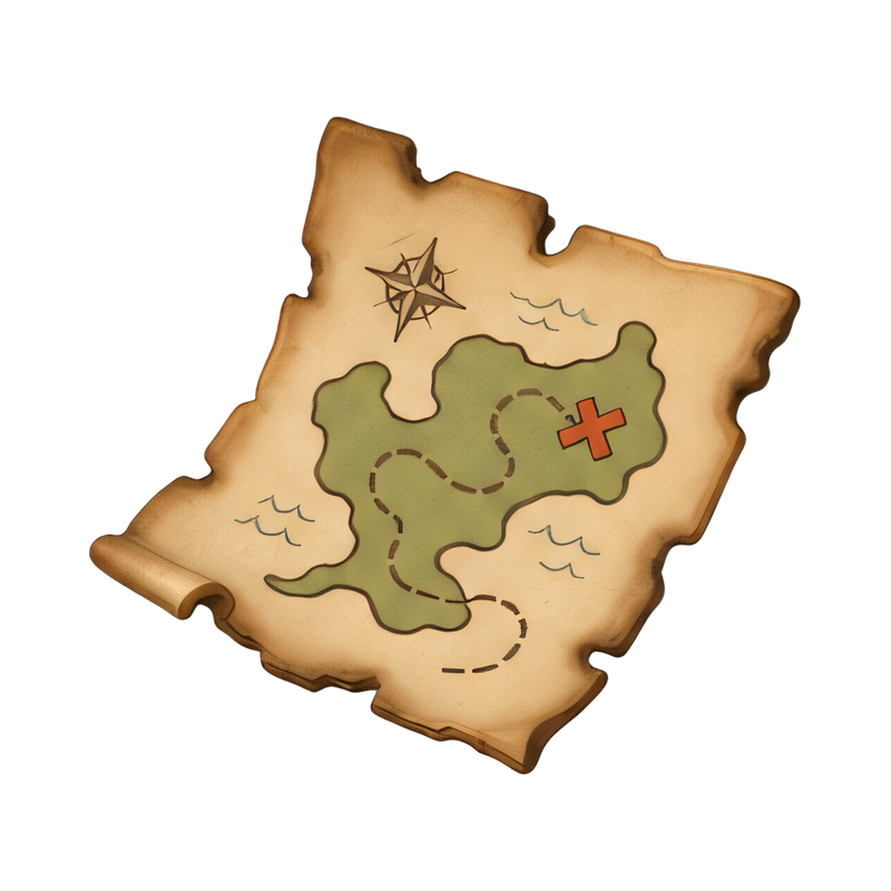 vintage treasure map design