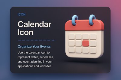 3D Calendar Icon Design for Event Planning