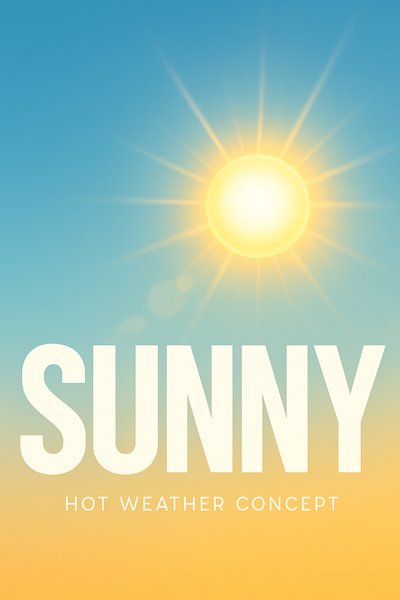 Sunlit Graphic Harmony: A Modern Sunny Illustration