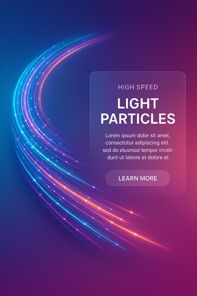Futuristic Digital Highway with Light Particles