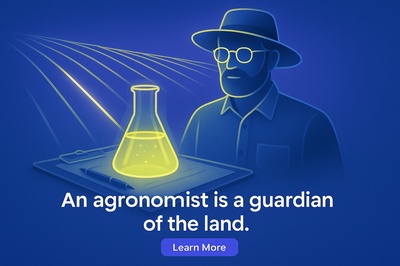 Neon-Inspired Agronomist Illustration with Glass Beaker