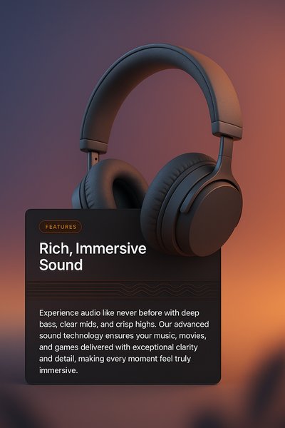 3D Headphones Design with Immersive Sound Features