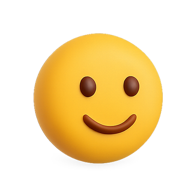 3D Smiley Face Emoji Icon