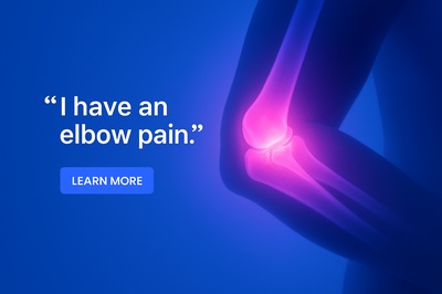 Neon Elbow Glow Illustration with Text