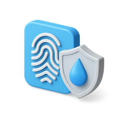 3D Oleophobic Fingerprint Resistance Icon Design