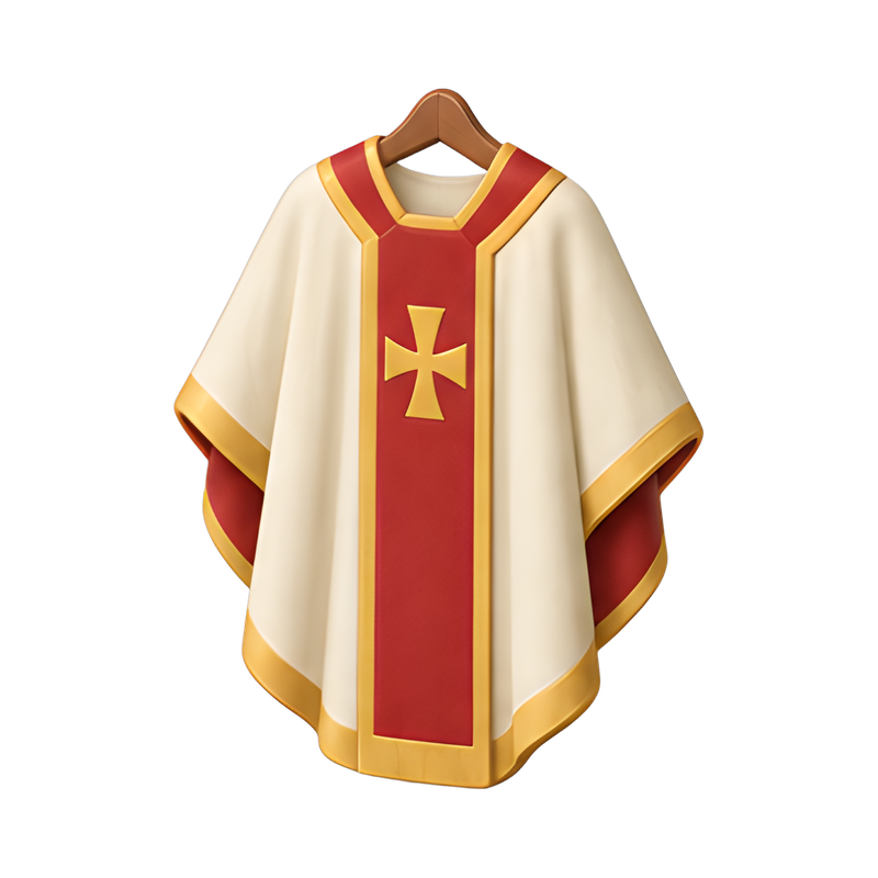 Elegant chasuble on display