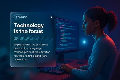 Black Woman IT Developer in Dark Office Focusing on Technology