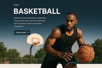 Dynamic Basketball Design for Engaging Web Page