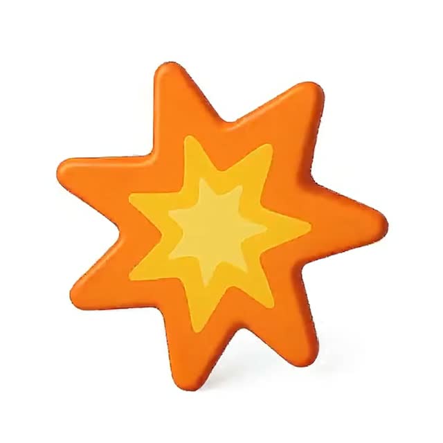 Colorful Star Shapes on White Background