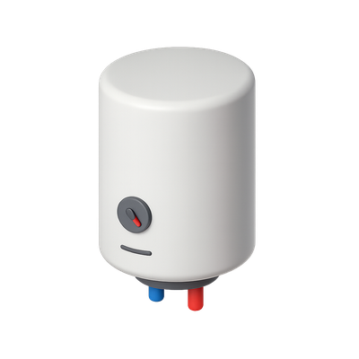 Stylish 3D Boiler Icon in Isometric View