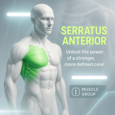 Anatomical Illustration of Serratus Anterior Muscle