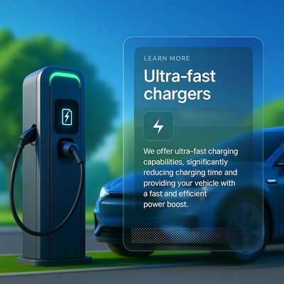 Modern Electric Vehicle Chargers in a Park Setting