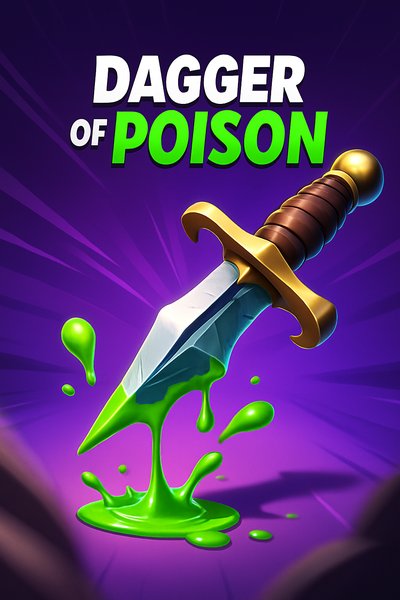 Dynamic Illustration of a Poison Dagger with Vivid Colors