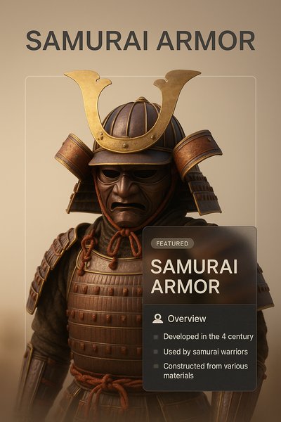 Intricate Samurai Armor Design - 3D Illustration