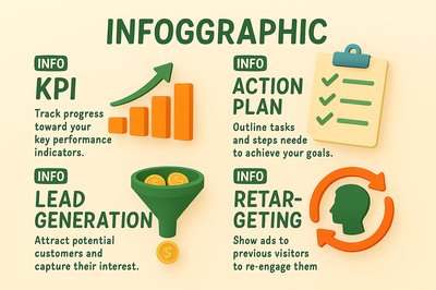 Informative Infographic on Business Strategies and Metrics