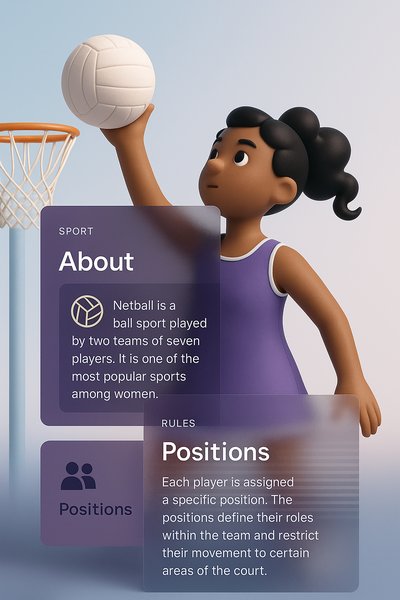 3D Illustration of Netball with Informative Blocks