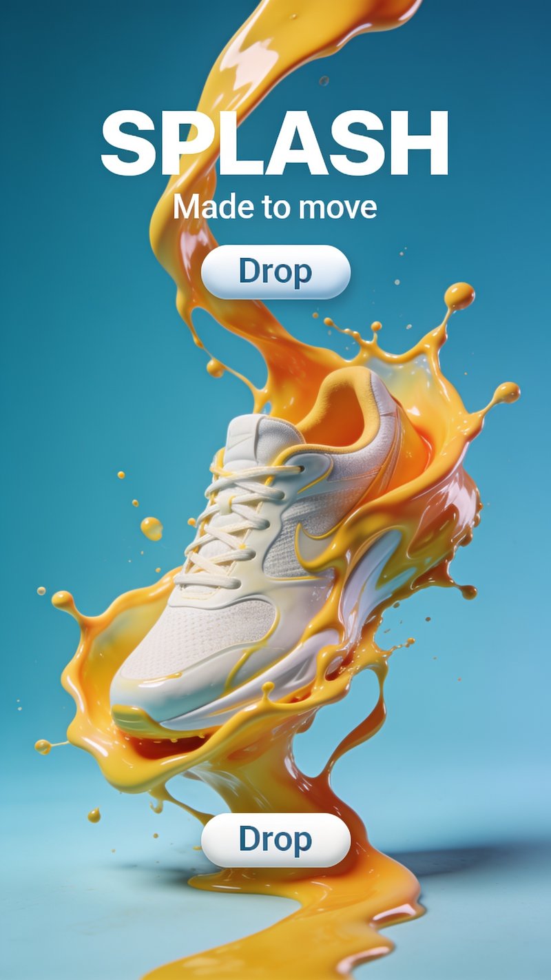 Dynamic liquid splash effect