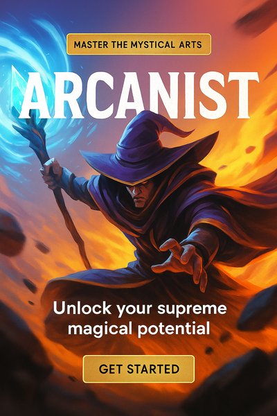 Dynamic Arcanist Design with Engaging Visual Elements