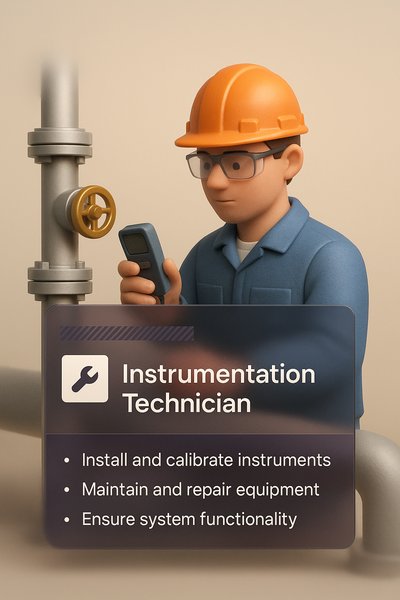 3D Illustration of an Instrumentation Technician at Work