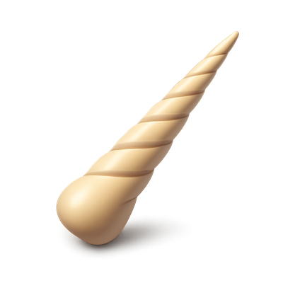 3D Icon of a Narwhal Tusk with Isometric Design