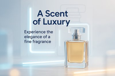 Elegant Perfume Product Display with Modern Aesthetic