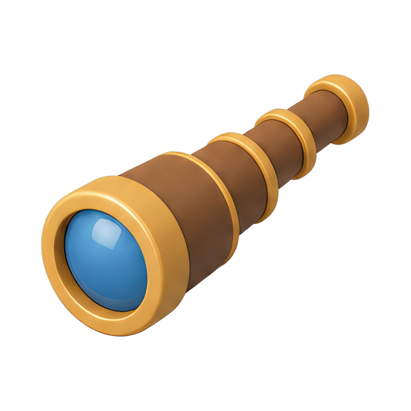 extended view through a spyglass