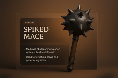 3D Spiked Mace with Informative Overlay