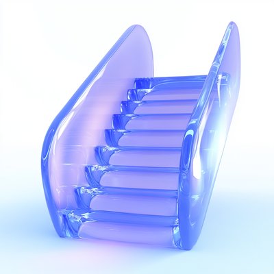 Futuristic Transparent Staircase Design