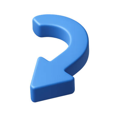 Stylish 3D Blue Icon with Volumetric Design
