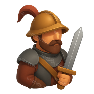 3D Icon of an Italian Condottiero Mercenary