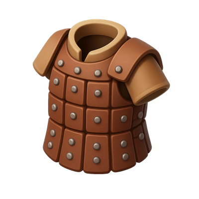 Stylized 3D Armor Icon for Games and Apps