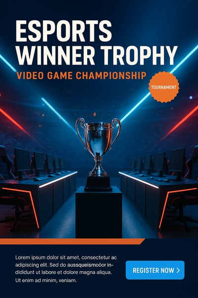 Esports Winner Trophy at Championship Arena