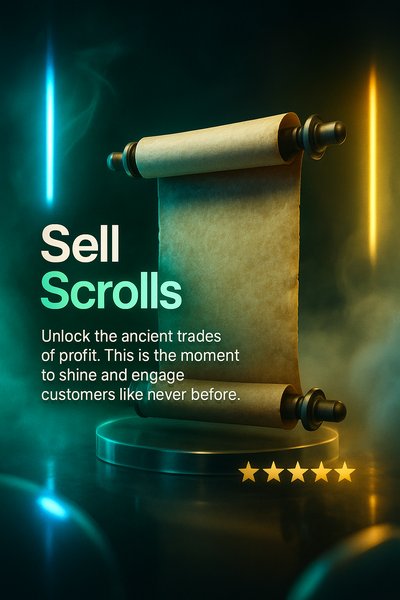 Neon Scroll Advertising Slide Design with Engaging Text