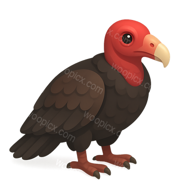 Cartoon Style Vulture Illustration