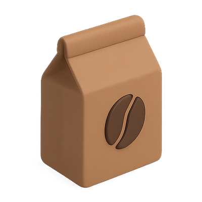 Stylized Coffee Bean Packaging Design