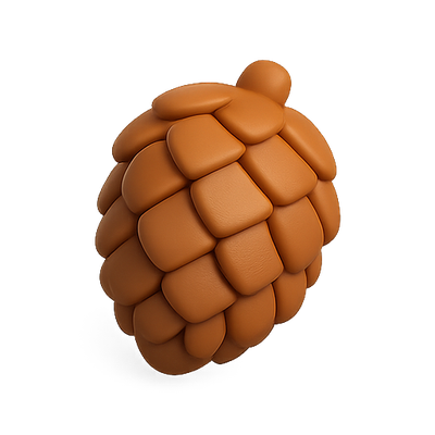 3D Render of a Stylized Pine Cone Design