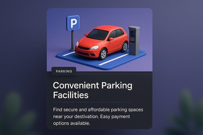 Stylish 3D Parking Design with Information Blocks