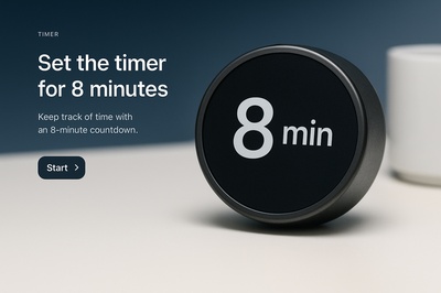 Stylish Timer Web Design Concept with Countdown Feature