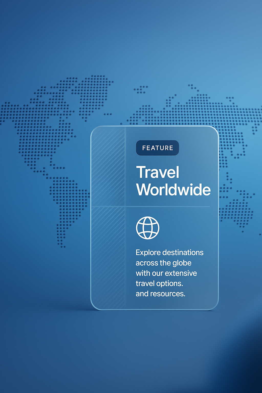Dynamic World Map with Travel Feature Card