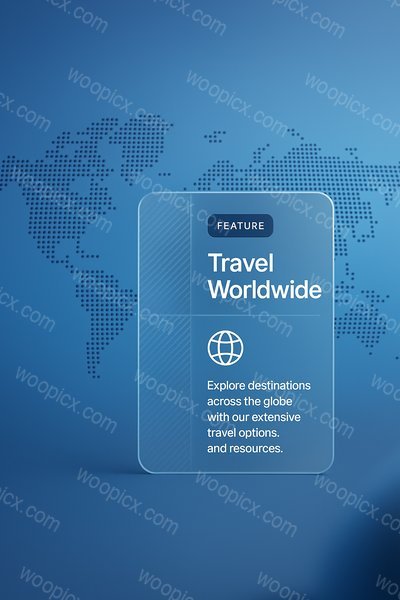 Dynamic World Map with Travel Feature Card
