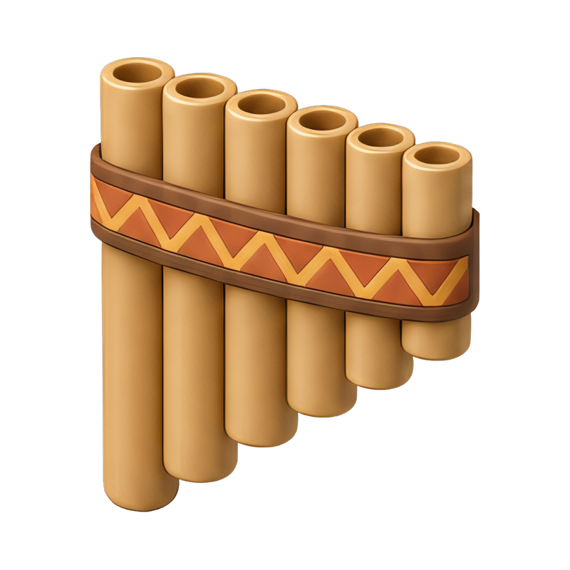 traditional pan flute display