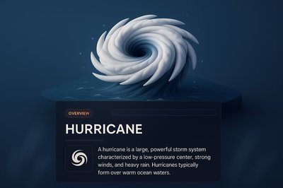 Stunning 3D Hurricane Design for Web Page Layout