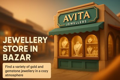 Elegant 3D Illustration of Avita Jewellery Store in Bazar