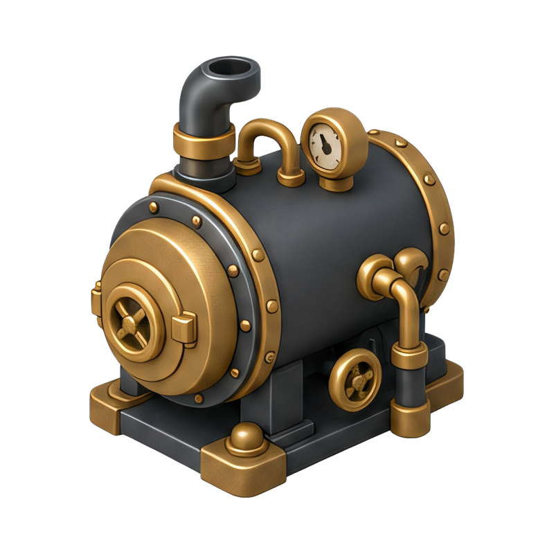 Industrial boiler with rivets