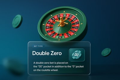Dynamic 3D Illustration of Double Zero Bet for Web Design