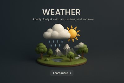 Realistic 3D Weather Scene with Nature Elements