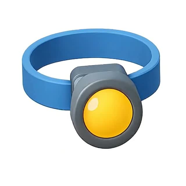 Colorful Animated Rings with Yellow Lights