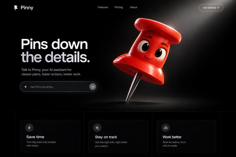 Engaging AI agent landing page