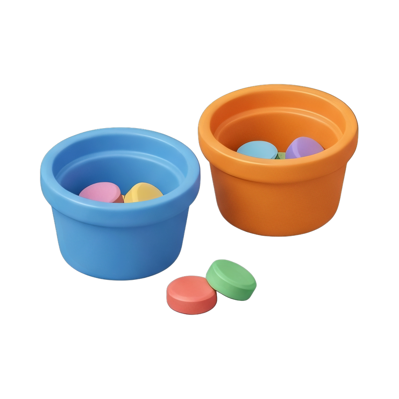 Colorful egg dyeing supplies
