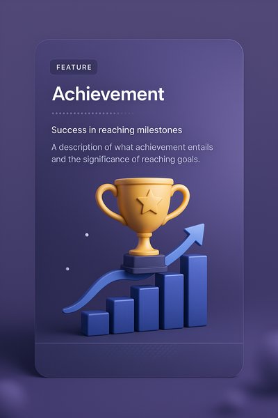 Creative 3D Design Highlighting Achievement and Success